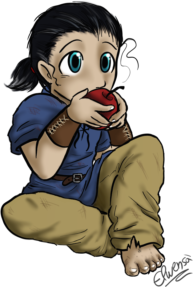 Elwensa 46 10 The Kid With The Apple - Cartoon - Free Transparent PNG Clipart Images Download. - Apple Transparent PNG Free Download