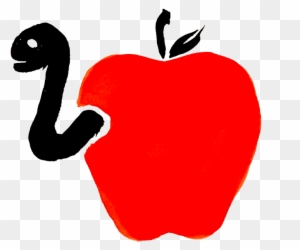 Wormy Apple - Illustration - Free Transparent PNG Clipart Images Download. - Apple Transparent PNG Free Download