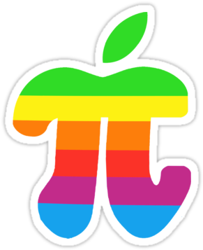 Buy 'apple Pi Sticker' By Jeff Cheung As A Sticker - Apple Pi Day - Free Transparent PNG Clipart Images Download. - Apple Transparent PNG Free Download
