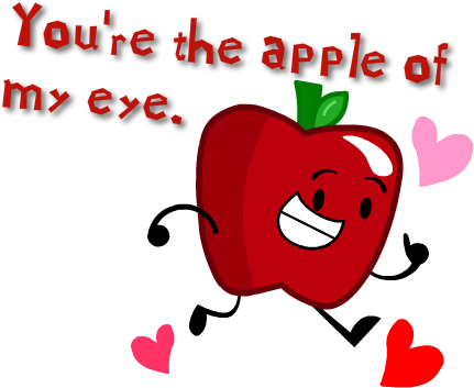 Apple Valentine By Thetgrodz-d76c20d - Inanimate Insanity Ii Apple And Marshmallow - Free Transparent PNG Clipart Images Download. - Apple Transparent PNG Free Download