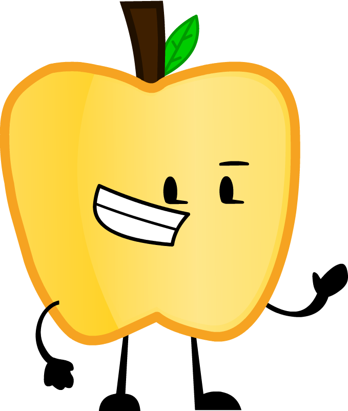 Ew Gold Apple Pose - Fruits Png File Cartoon - Free Transparent PNG Clipart Images Download. - Apple Transparent PNG Free Download