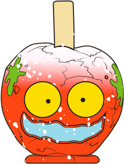 Sloppy Toffee Apple Light Red - Grossery Gang Frozen Stiff - Free Transparent PNG Clipart Images Download. - Apple Transparent PNG Free Download