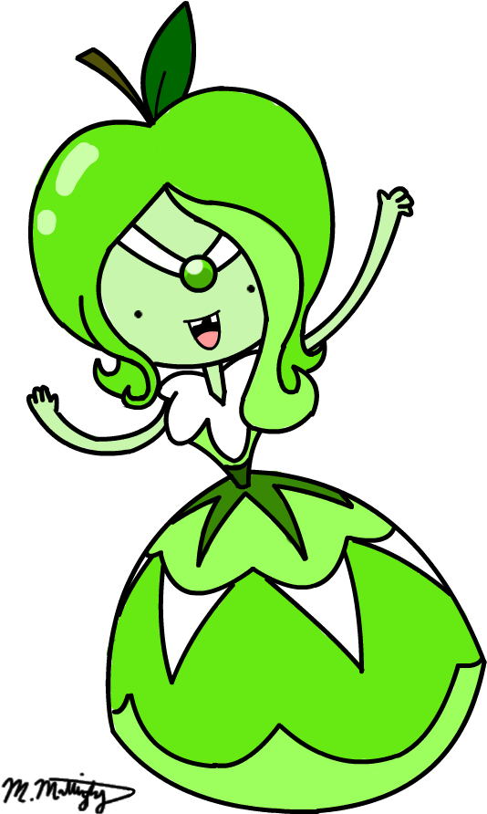 Green Apple Princess By Mccartney-crazy - Adventure Time Green Character - Free Transparent PNG Clipart Images Download. - Apple Transparent PNG Free Download