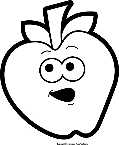 Apple Clipart Balck White - Apple Smiley Face Black And White - Free Transparent PNG Clipart Images Download. - Apple Transparent PNG Free Download