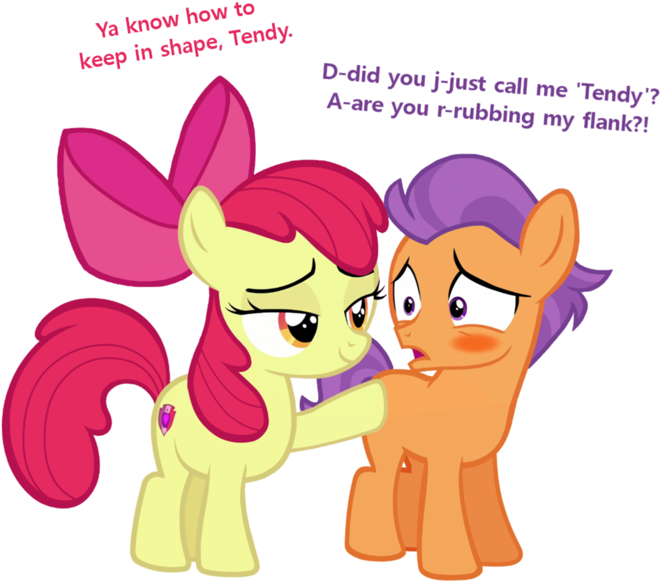 Not So ''tender'' Moment By Lunaticdawn - My Little Pony Apple Bloom And Tender Taps - Free Transparent PNG Clipart Images Download. - Apple Transparent PNG Free Download