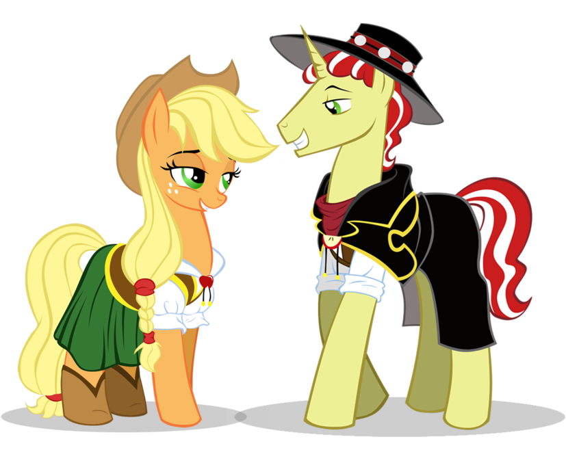 Flim And Applejack Wild West By Moostargazer On Deviantart - Applejack X Flim And Flam - Free Transparent PNG Clipart Images Download. - Apple Transparent PNG Free Download