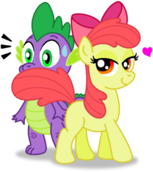 You Know You Like Me By Aleximusprime - Apple Bloom And Spike Cute - Free Transparent PNG Clipart Images Download. - Apple Transparent PNG Free Download
