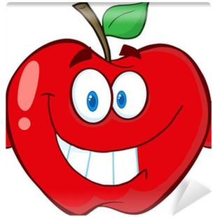 Apple Cartoon Mascot Character With Muscle Arms Wall - Cartoon Apples - Free Transparent PNG Clipart Images Download. - Apple Transparent PNG Free Download