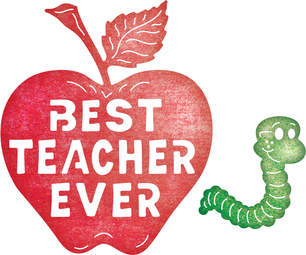 Teacher Apple Worm Download - Best Teacher Ever Png - Free Transparent PNG Clipart Images Download. - Apple Transparent PNG Free Download