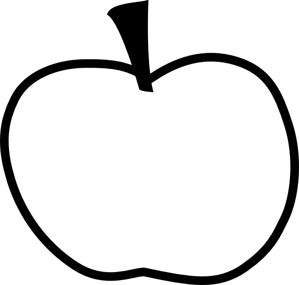 Apple Outline Clip Art At Clker Com Vector Online Clipart - Shape Of An Apple - Free Transparent PNG Clipart Images Download. - Apple Transparent PNG Free Download