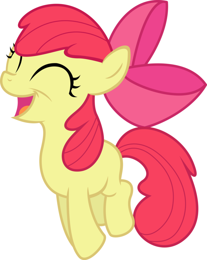Applebloom's Happy Hop By Emedina13 - Mlp Apple Bloom Happy - Free Transparent PNG Clipart Images Download. - Apple Transparent PNG Free Download