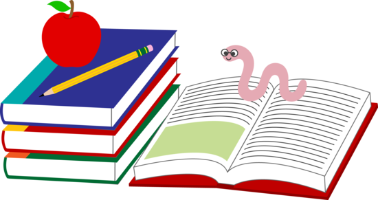 Free Clip Art Of School Text Books With A Pencil And - Apple And Pencil Transparent - Free Transparent PNG Clipart Images Download. - Apple Transparent PNG Free Download