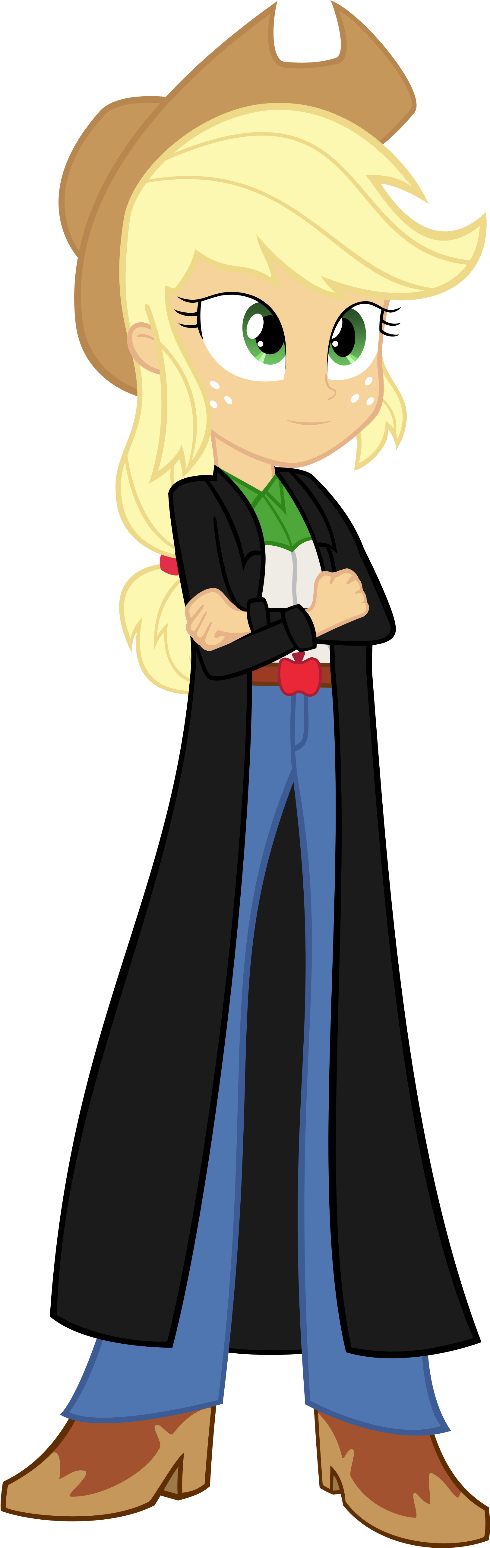 Equestria Girl Applejack In A Coat By Sam F Nacman - My Little Pony Equestrian Girls Human Apple Jack - Free Transparent PNG Clipart Images Download. - Apple Transparent PNG Free Download