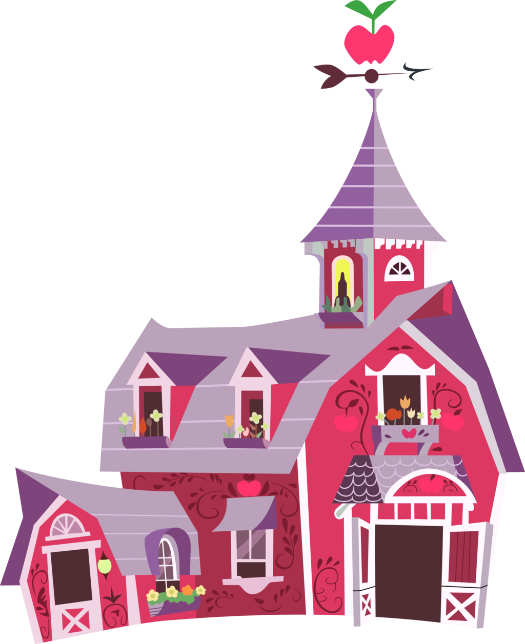 Sweet Apple Acres By Jeatz-axl - My Little Pony Sweet Apple Acres Barn - Free Transparent PNG Clipart Images Download. - Apple Transparent PNG Free Download