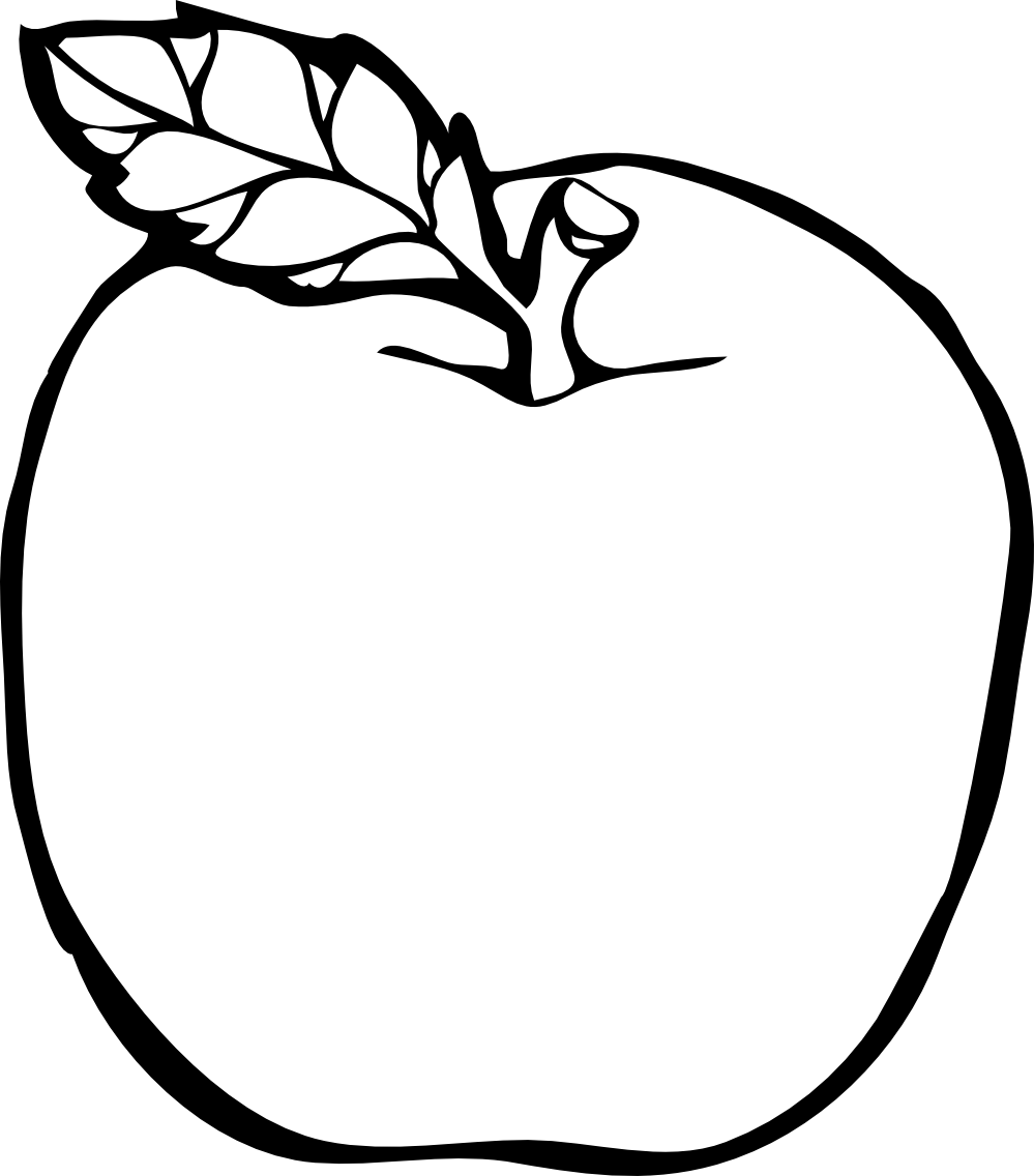 Clipart Picture Of Apple Black And White Many Interesting - Apple Black And White Clip Art - Free Transparent PNG Clipart Images Download. - Apple Transparent PNG Free Download