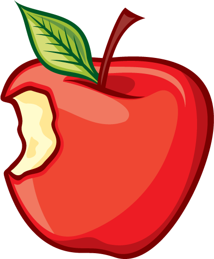 Clip Art Of A Bitten Apple Clipart Cartoon Pencil And - Apple Vector - Free Transparent PNG Clipart Images Download. - Apple Transparent PNG Free Download