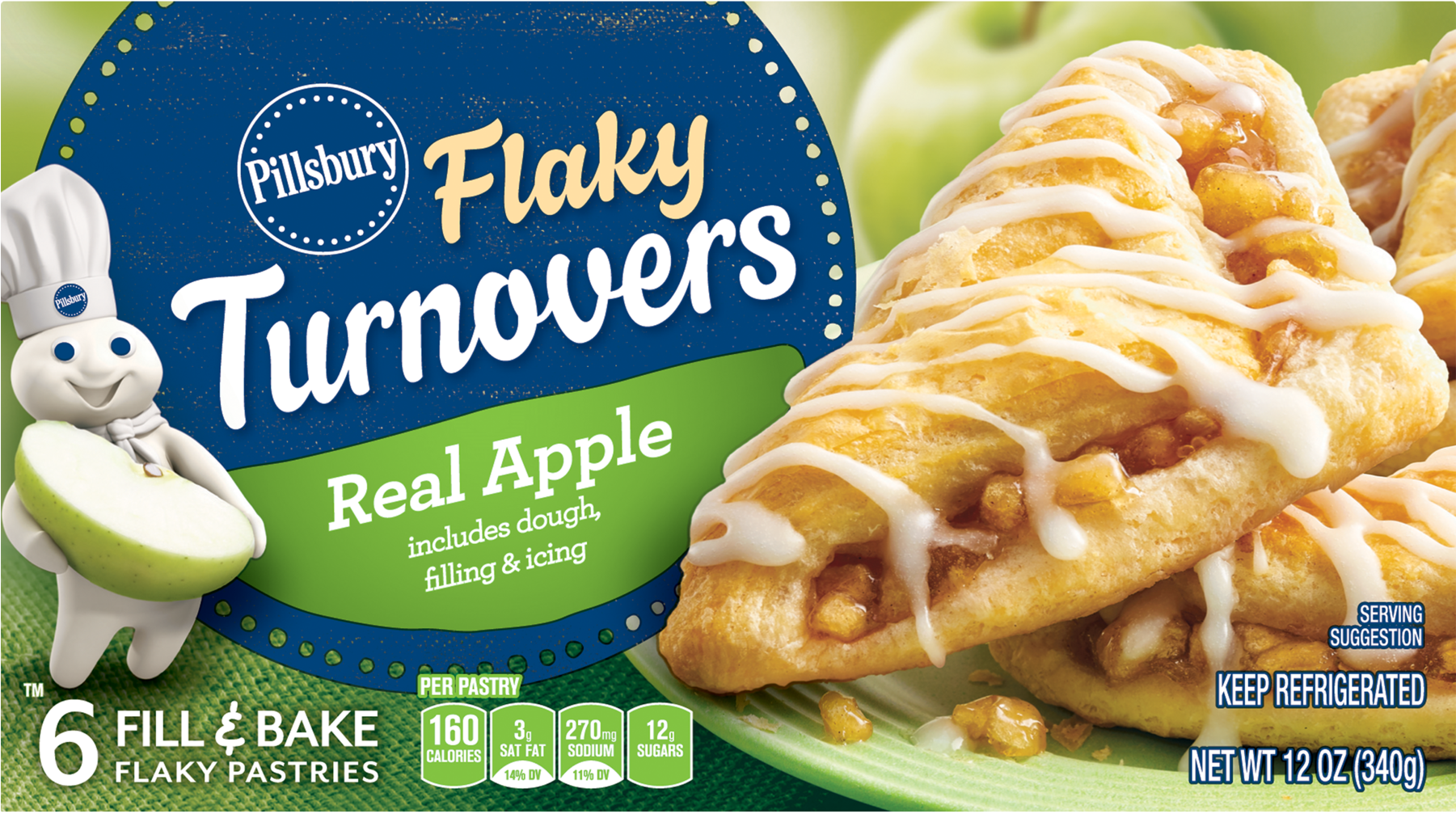 Pillsbury Flaky Turnovers Real Apple Dough Filling - Pillsbury Apple Turnovers Transparent PNG - 1800x1800 - Free Download on - Apple Transparent PNG Free Download