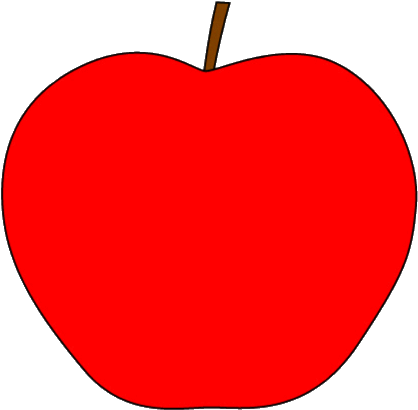 Red Apple With Stem Clipart Sketch, Op Lge 11 Cm - Apple Without Stem Clipart - Free Transparent PNG Clipart Images Download. - Apple Transparent PNG Free Download