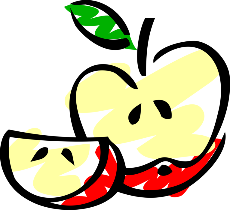 Vector Illustration Of Sliced Apple Pomaceous Edible - Bad Apple Bad Barrel Theory - Free Transparent PNG Clipart Images Download. - Apple Transparent PNG Free Download