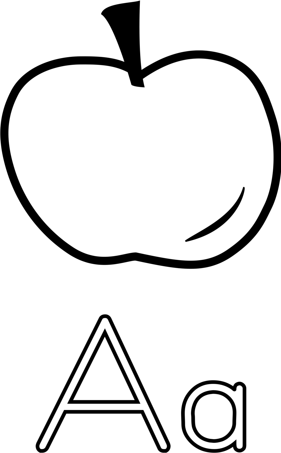 Illustration Of The Letter A With An Apple - Letter A With Apple - Free Transparent PNG Clipart Images Download. - Apple Transparent PNG Free Download