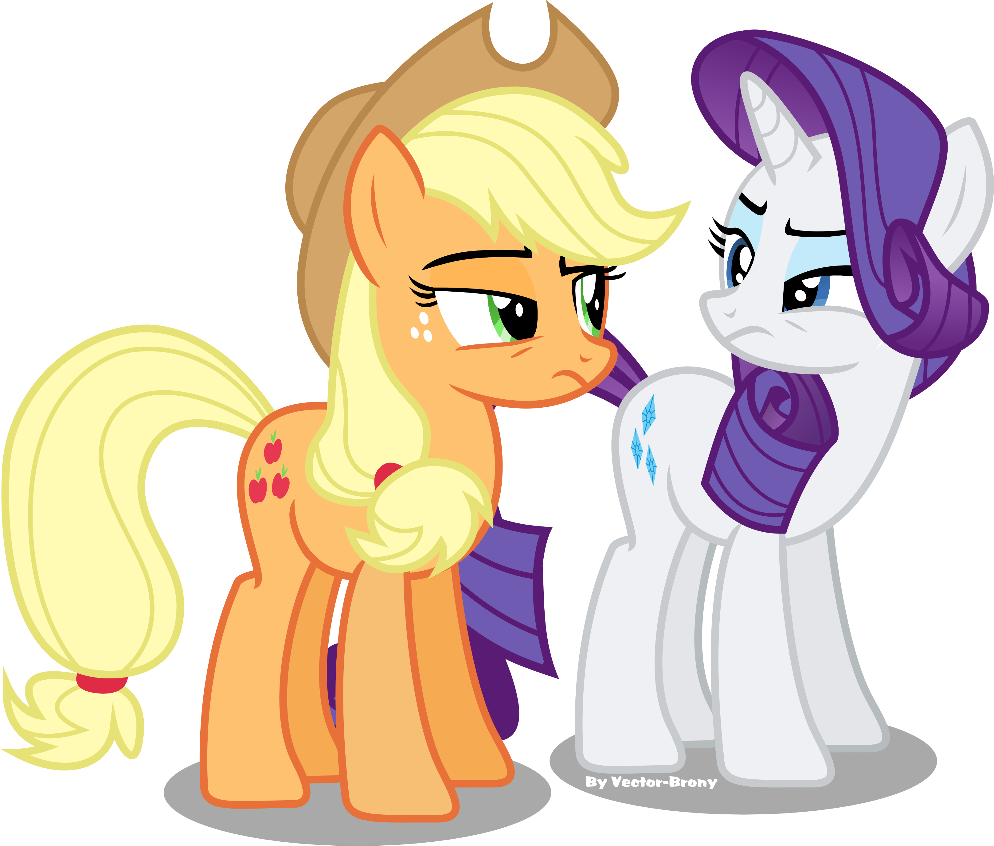 Applejack And Rarity Are Not Buying It By Vector-brony - My Little Pony Apple Jack - Free Transparent PNG Clipart Images Download. - Apple Transparent PNG Free Download