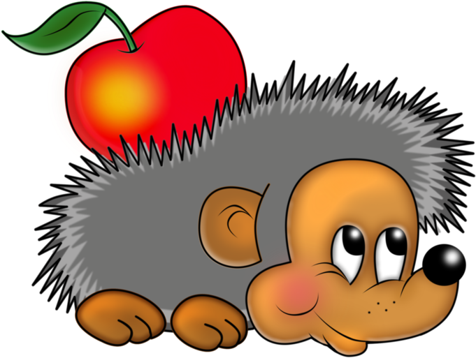 Funny Hedgehog, Cute Clipart, Hedgehogs, Clip Art, - Hedgehog Clipart Png - Free Transparent PNG Clipart Images Download. - Apple Transparent PNG Free Download
