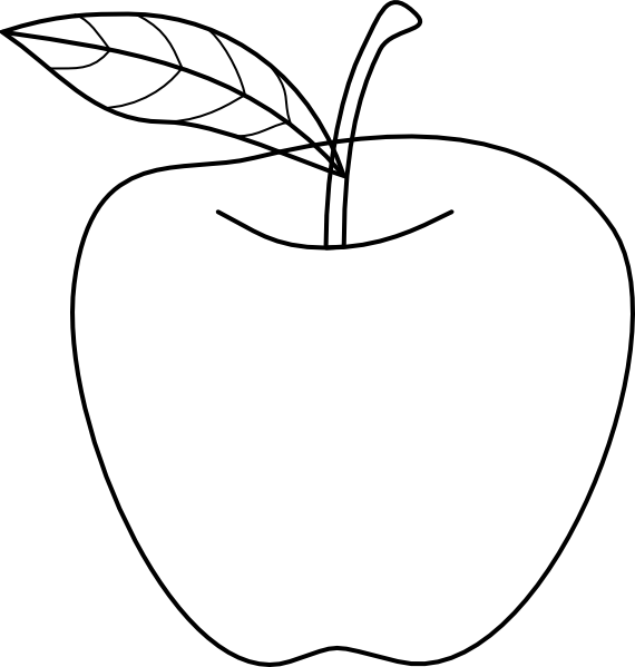 Apple Clipart Black And White Clipart Panda - Outline Of An Apple - Free Transparent PNG Clipart Images Download. - Apple Transparent PNG Free Download