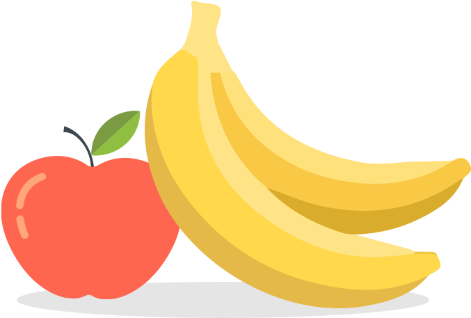 Banana Clipart Fruits And Vegetable - Apple And Banana Clipart - Free Transparent PNG Clipart Images Download. - Apple Transparent PNG Free Download