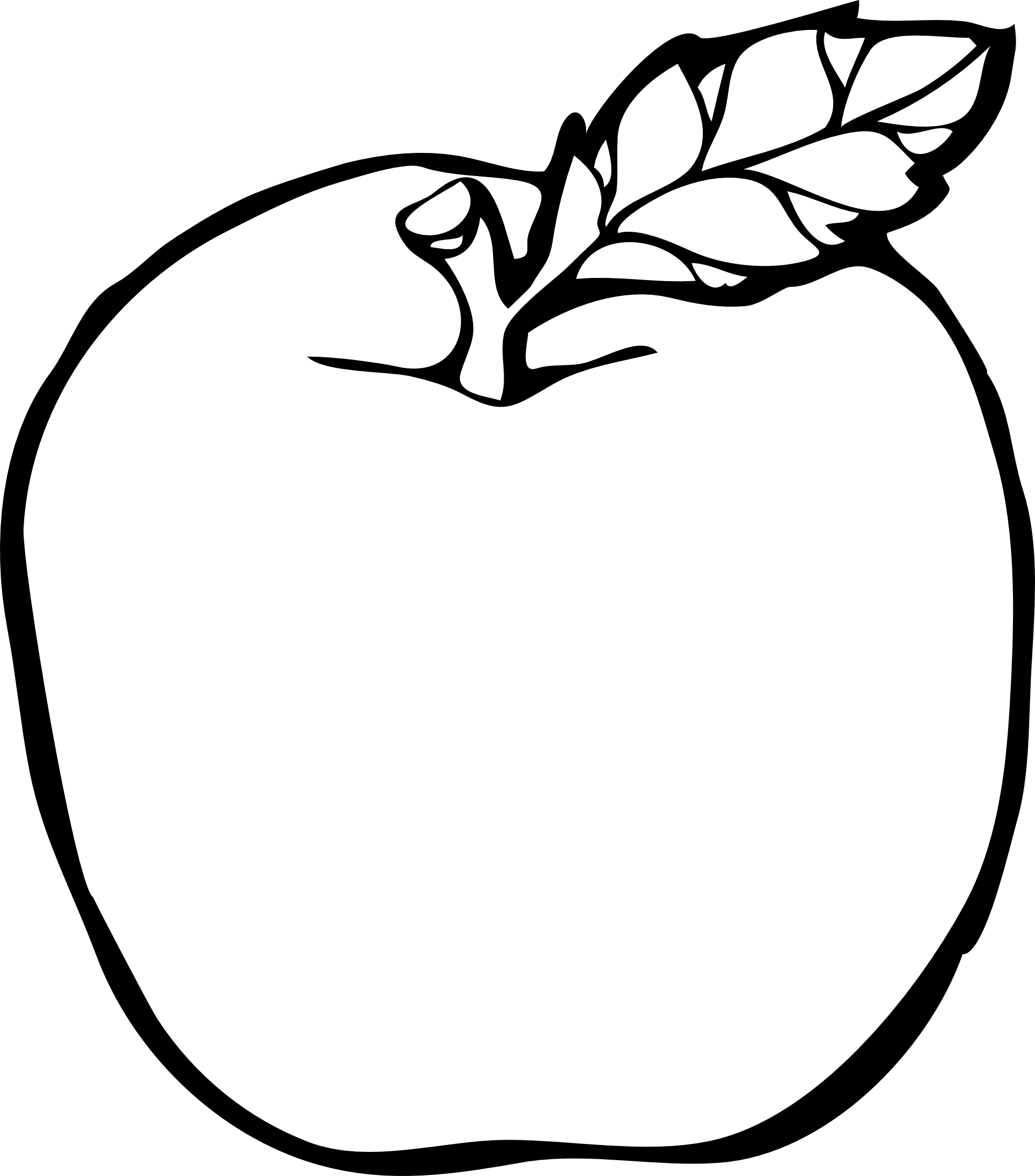 Apple Clipart Black And White Letters Png - Fruits Clipart Black And White Transparent PNG - 999x1136 - Free Download on - Apple Transparent PNG Free Download