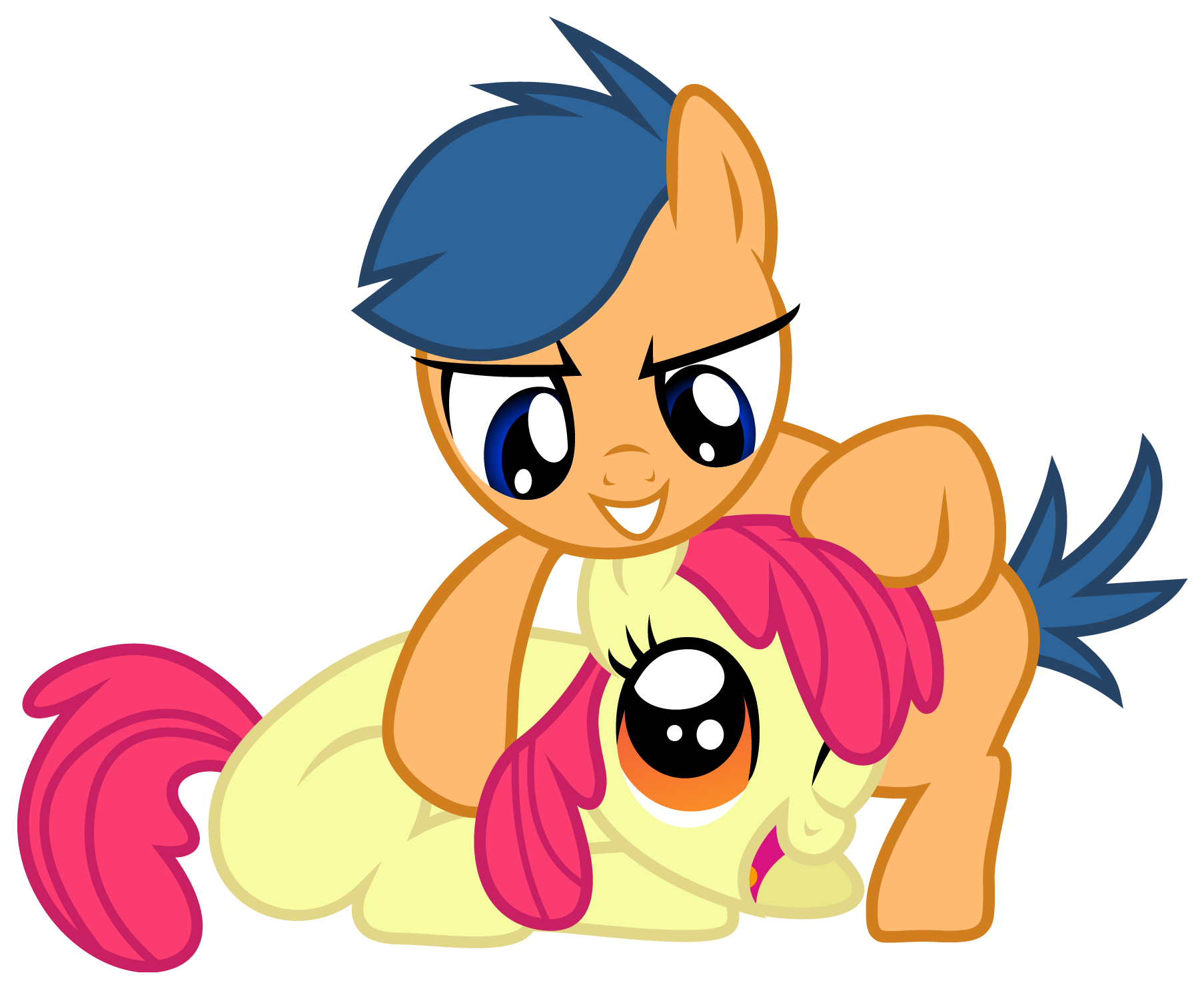 Kerosenecanine 246 40 [mlp] Two Friends Playing By - Mlp Apple Bloom Ships - Free Transparent PNG Clipart Images Download. - Apple Transparent PNG Free Download
