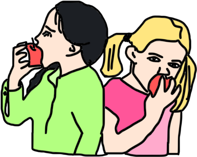 Eating Apple Child Girl - Eating Apples Clipart Png - Free Transparent PNG Clipart Images Download. - Apple Transparent PNG Free Download