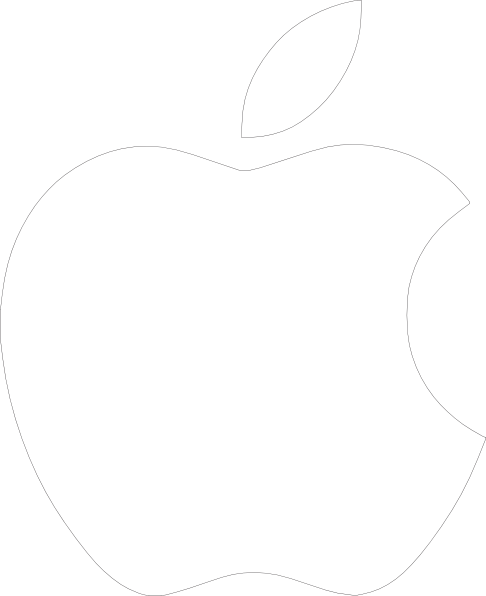 White Apple Logo On Black Background Clip Art - Apple Logo Weiß Png - Free Transparent PNG Clipart Images Download. - Apple Transparent PNG Free Download