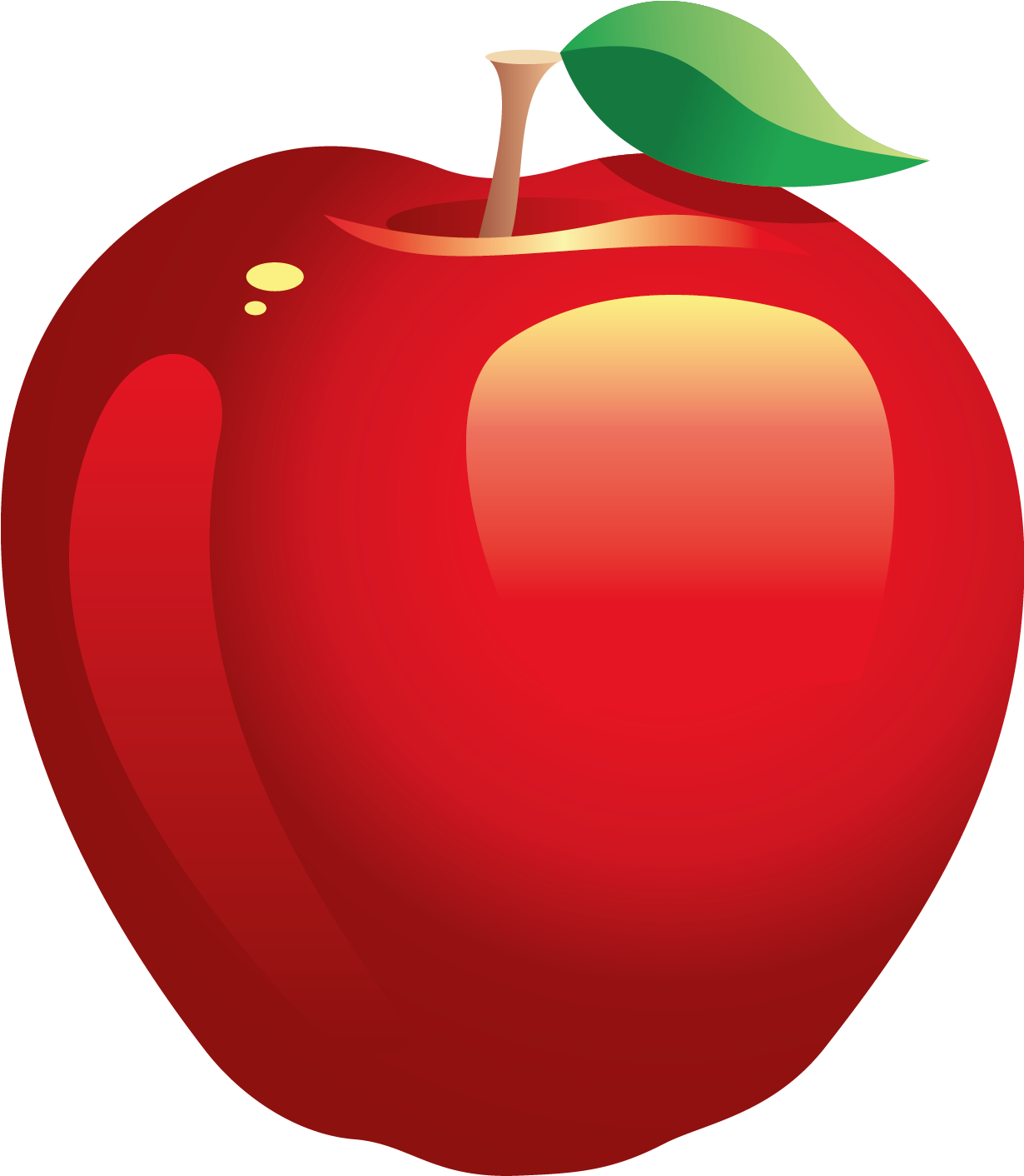 Large Painted Red Apple Png Clipart - Transparent Background Apple Clip Art - Free Transparent PNG Clipart Images Download. - Apple Transparent PNG Free Download