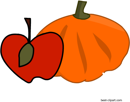 Free Apple And Pumpkin Png Clip Art - Clip Art - Free Transparent PNG Clipart Images Download. - Apple Transparent PNG Free Download