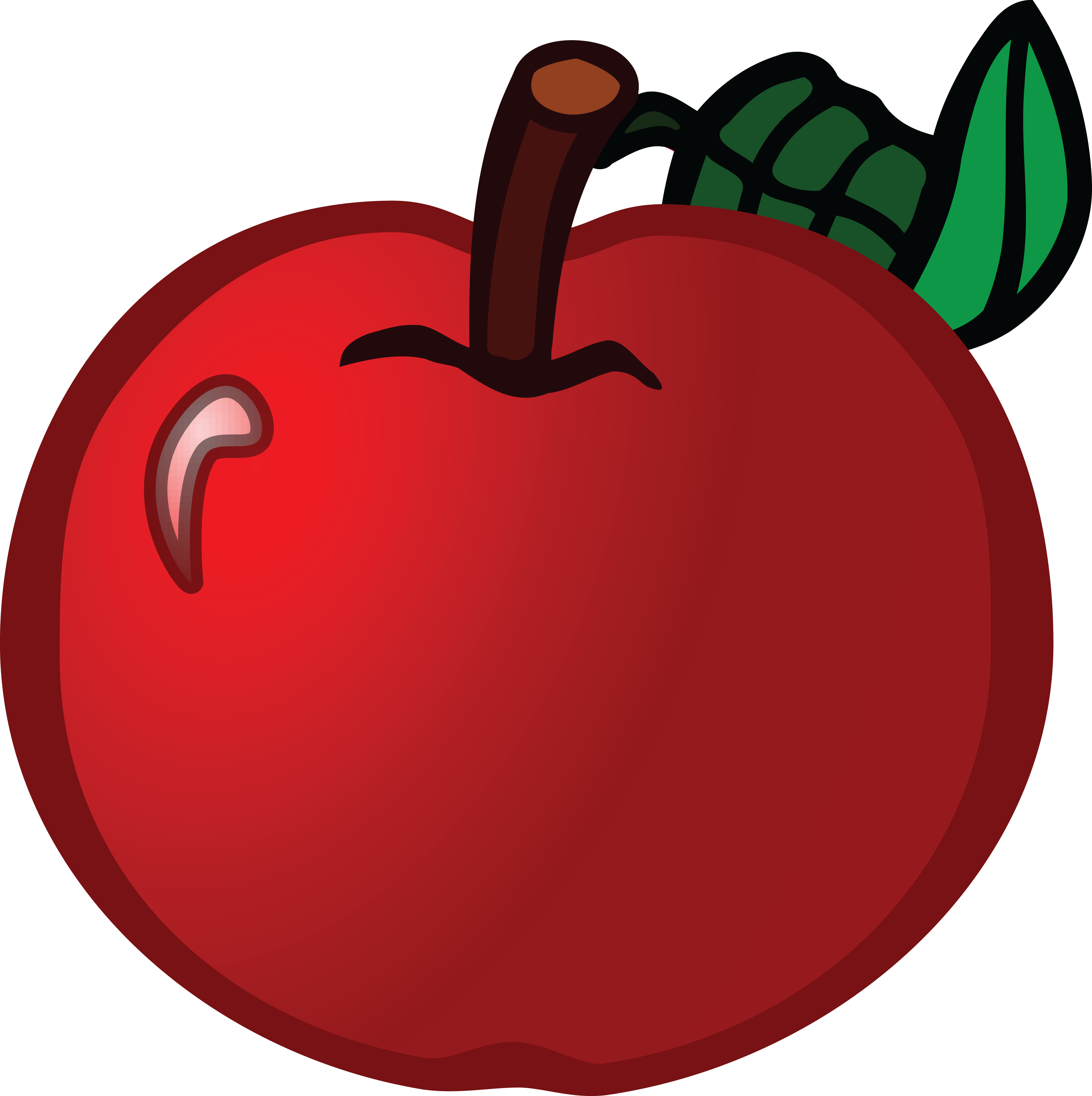 Free Clipart Of An Apple - Fruit Coloring Book For Adults: Fun And Meditative - Free Transparent PNG Clipart Images Download. - Apple Transparent PNG Free Download
