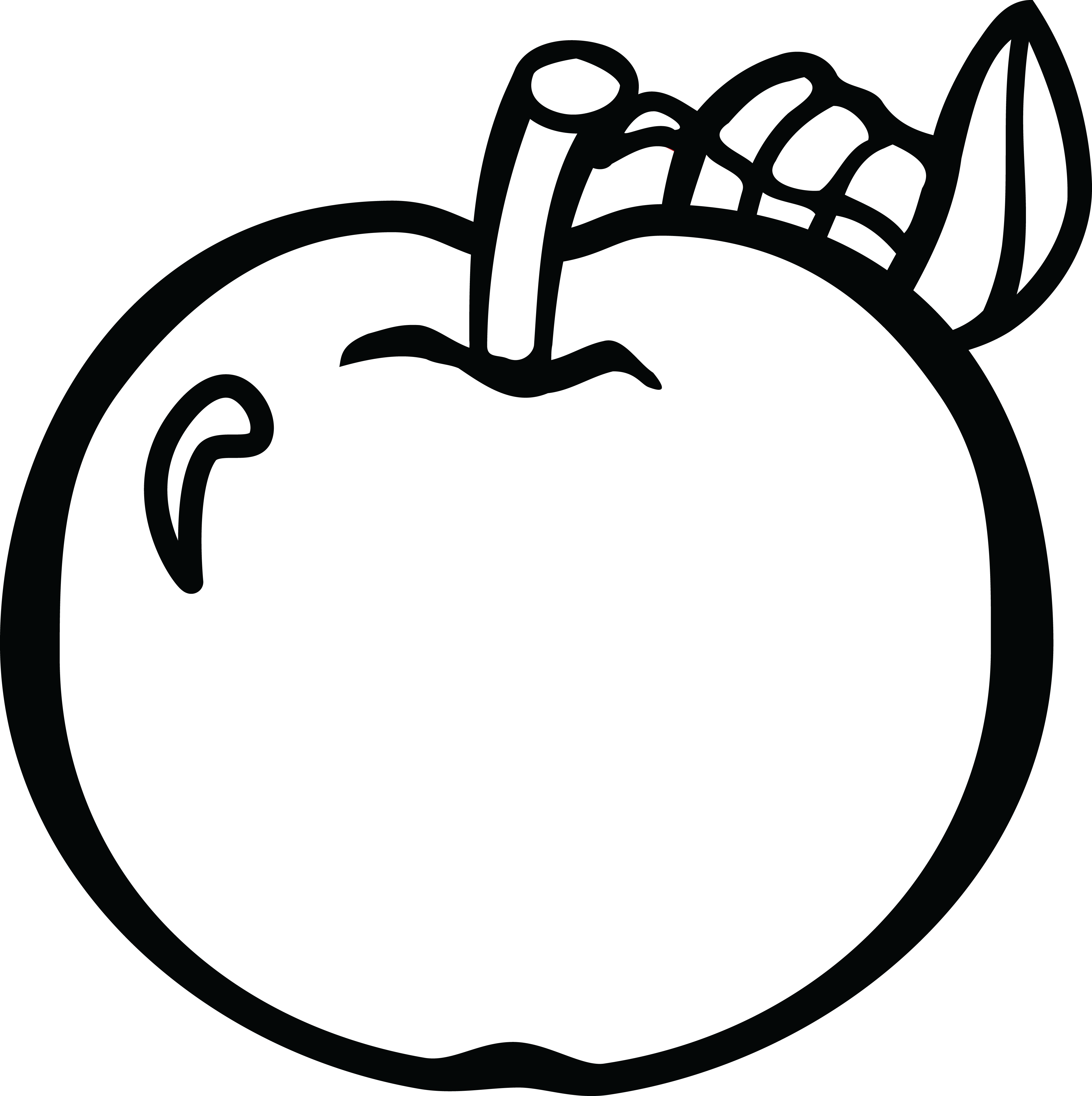 Free Clipart Of An Apple - Jablko Omalovánka - Free Transparent PNG Clipart Images Download. - Apple Transparent PNG Free Download