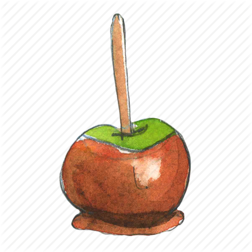 Caramel Apple Watercolor Clipart Candy Apple Caramel - Watercolor Caramel Apple - Free Transparent PNG Clipart Images Download. - Apple Transparent PNG Free Download