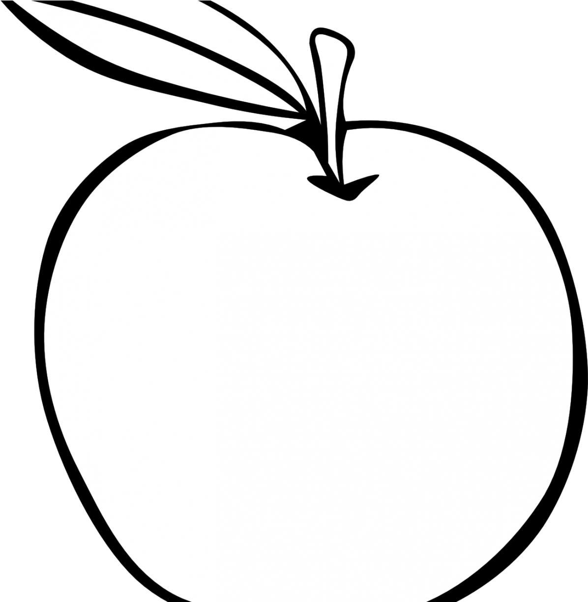 Black And White Fruit Png Library Download Huge Freebiet - Apple Clip Art - Free Transparent PNG Clipart Images Download. - Apple Transparent PNG Free Download