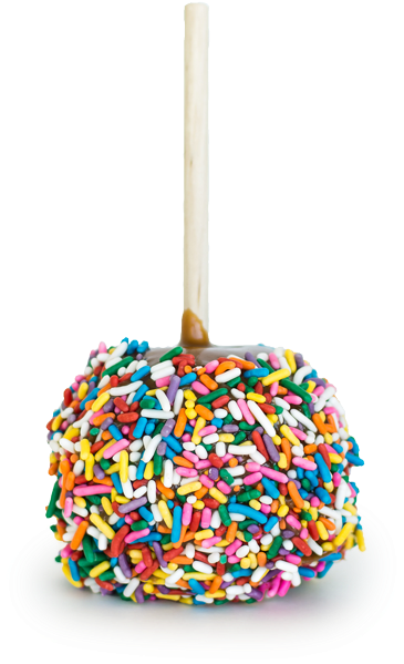 Party Treat Wedding Favor Sprinkle Caramel Apple - Rainbow Sprinkles Caramel Apple - Free Transparent PNG Clipart Images Download. - Apple Transparent PNG Free Download