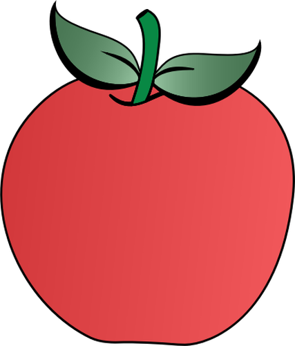 Vector Clip Art Of Two Leaves Apple Public Domain Vectors - Apple - Free Transparent PNG Clipart Images Download. - Apple Transparent PNG Free Download
