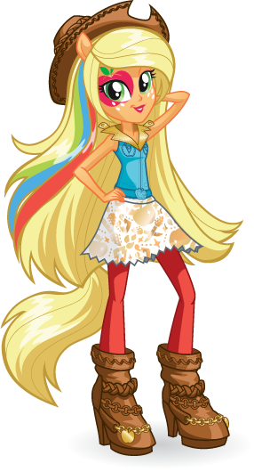 Wearing Horse Riding Kicks And A Cowgirl Hat, Applejack - Apple Jack Equestria Girl - Free Transparent PNG Clipart Images Download. - Apple Transparent PNG Free Download