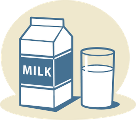 Milk Clipart Sack Lunch With Apple And Milk Carton - Carton Of Milk Vector - Free Transparent PNG Clipart Images Download. - Apple Transparent PNG Free Download