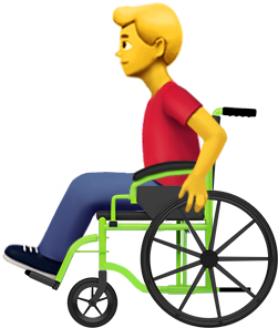 Woman In Manual Wheelchair And Man In Manual Wheelchair - Apple Disabled Emoji - Free Transparent PNG Clipart Images Download. - Apple Transparent PNG Free Download