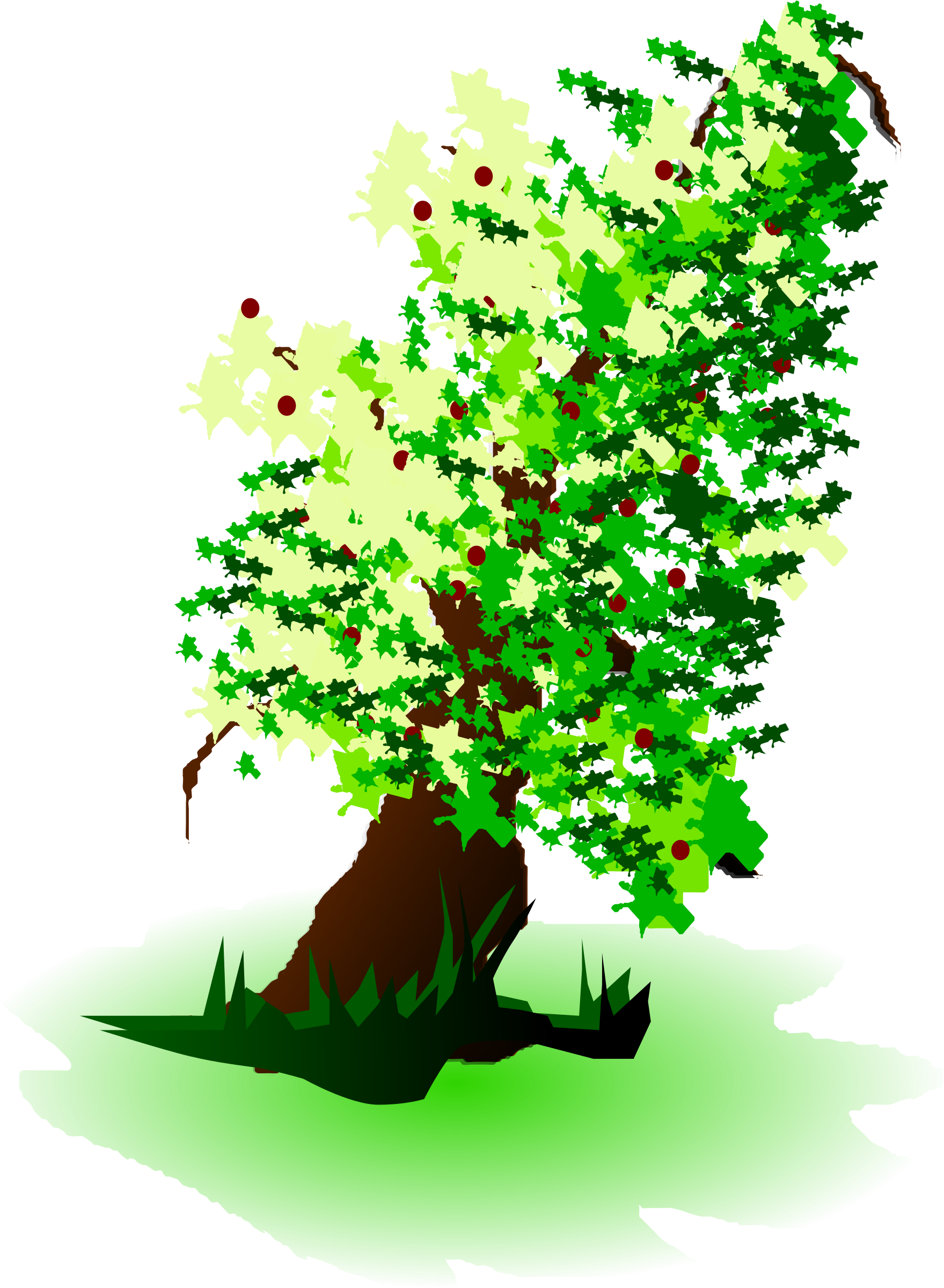 Picture Royalty Free Stock Clipart Apple Tree Big Image - Clipart Fruit Tree Paint Transparent PNG - 1851x2400 - Free Download on - Apple Transparent PNG Free Download
