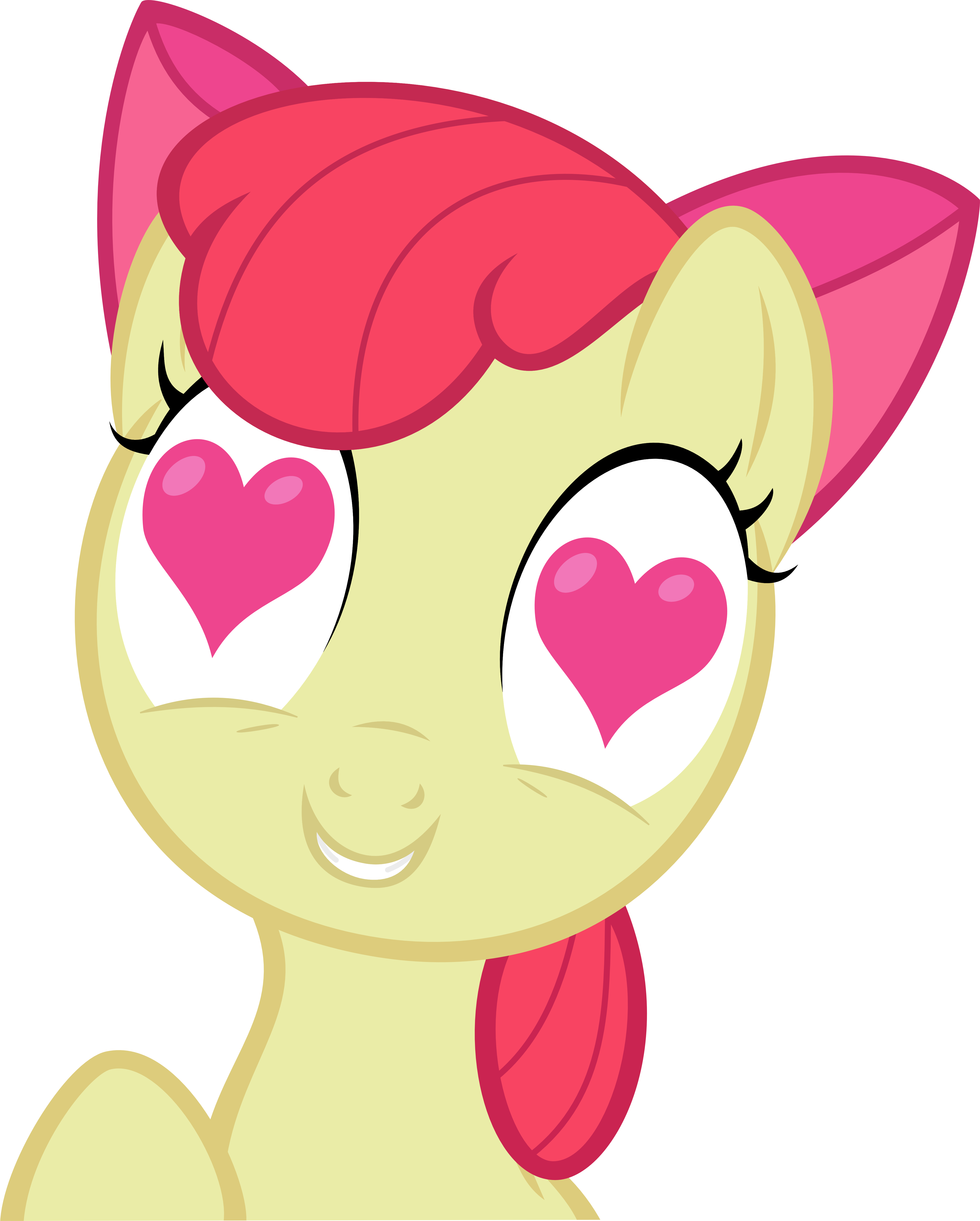 Heart, Heart Eyes, Pony, Safe, Simple Background, Solo, - Apple Bloom Is Love - Free Transparent PNG Clipart Images Download. - Apple Transparent PNG Free Download