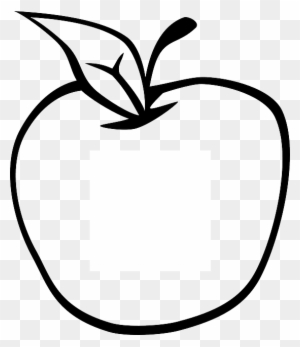 Free Vector Graphic - Apple Black And White - Free Transparent PNG Clipart Images Download. - Apple Transparent PNG Free Download