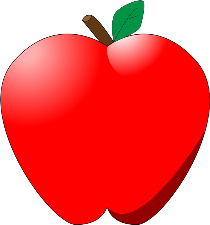Leaf Of Apple Clipart Worm Inside Free Clip Art Buah - Bentuk Apel - Free Transparent PNG Clipart Images Download. - Apple Transparent PNG Free Download