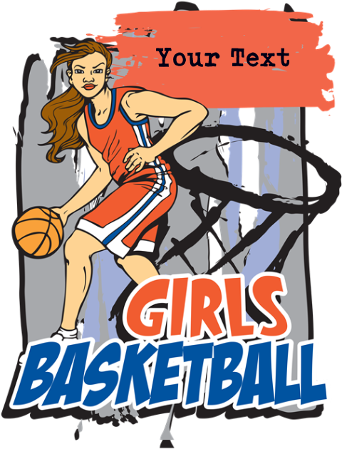 Personalized Girls Basketball Puzzle - Personalized Girls Basketball Shower Curtain - Free Transparent PNG Clipart Images Download. - Basketball Transparent PNG Free Download