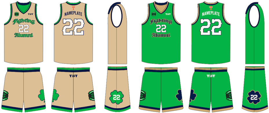Notre Dame Fighting Alumni Uniforms Unveiled - Blazers Basketball Jersey Transparent PNG - 950x394 - Free Download on - Basketball Transparent PNG Free Download