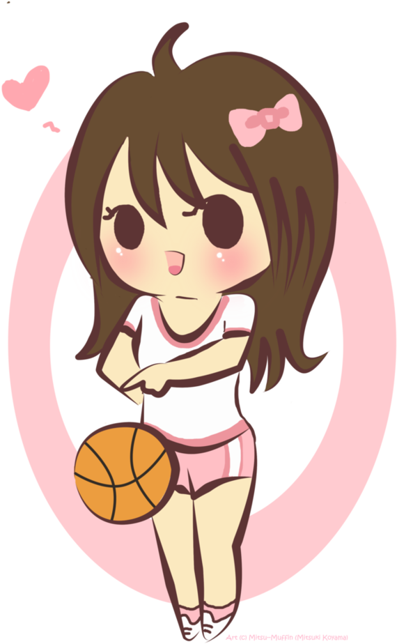 Pinky Basketball Mitsuki By Mitsu-muffin - Anime Basketball Girl Chibi - Free Transparent PNG Clipart Images Download. - Basketball Transparent PNG Free Download